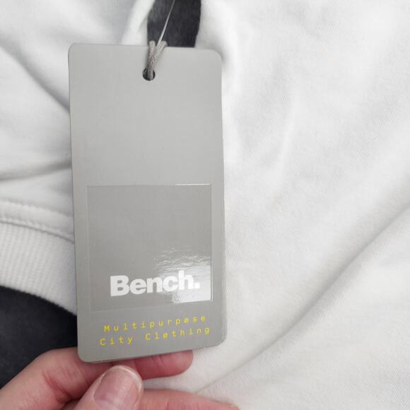 Bench Urbanwear Womens 3/4 sleeve loose fit White Sweater Top size Small - Picture 7 of 12